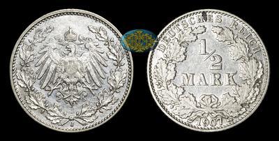 1/2 Марки 1907 года, J