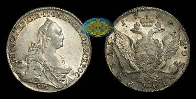 Рубль 1774 года, СПБ ТИ ФЛ
