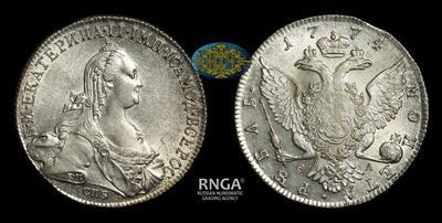 Рубль 1774 года, СПБ ТИ ФЛ