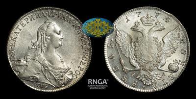 Рубль 1774 года, СПБ ТИ ФЛ