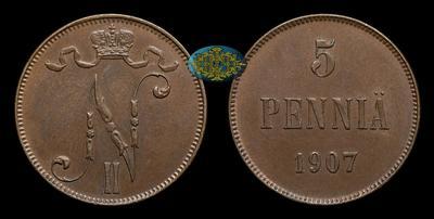 5 Пенни 1907 года