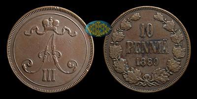 10 Пенни 1889 года