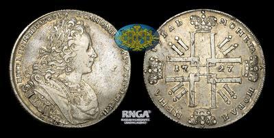 Рубль 1727 года, СПБ