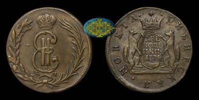 2 Копейки 1774 года, КМ. 