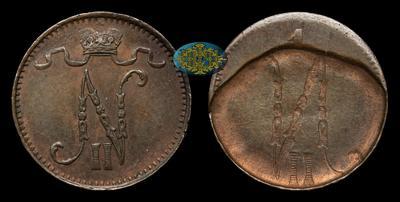 Пенни (без даты). Инкузный брак на реверсе