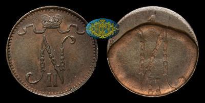 Пенни (без даты). Инкузный брак на реверсе