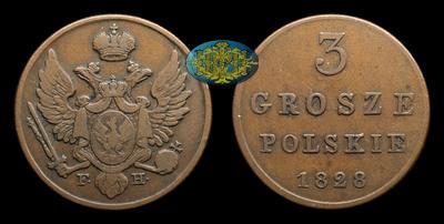 3 Гроша 1828 года, FH