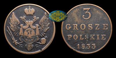 3 Гроша 1833 года, KG