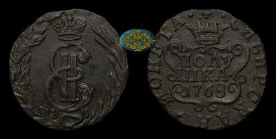 Полушка 1768 года, КМ. 