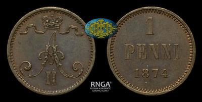Пенни 1874 года