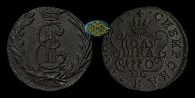 Полушка 1770 года, КМ. 