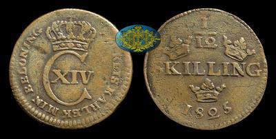 1/12 Скиллинга 1825 года