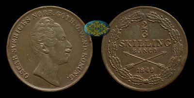 2/3 Скиллинга 1849 года