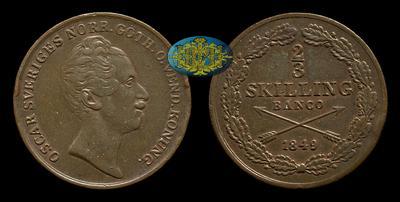 2/3 Скиллинга 1849 года