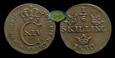 1/6 Скиллинга 1830 года