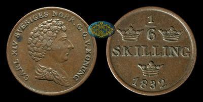 1/6 Скиллинга 1832 года