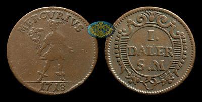 Далер 1718 года, SM. 