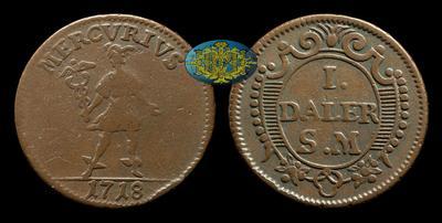 Далер 1718 года, SM. 