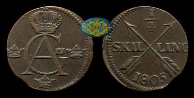 1/4 Скиллинга 1805 года