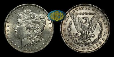 Доллар 1885 года. 