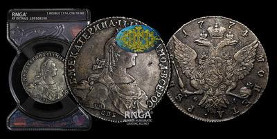 Рубль 1774 года, СПБ ТИ ФЛ