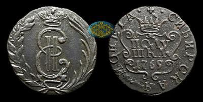 Полушка 1769 года, КМ 