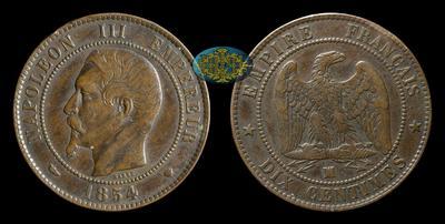 10 Сантимов 1854 года, МА