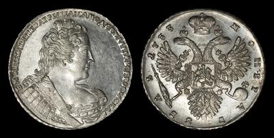 Рубль 1733 года