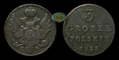 3 Гроша 1828 года, FH