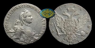 Рубль 1764 года, СПБ TI CA