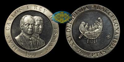 2000 Песет 1990 года. 