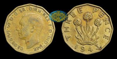 3 Пенса 1943 года, HP