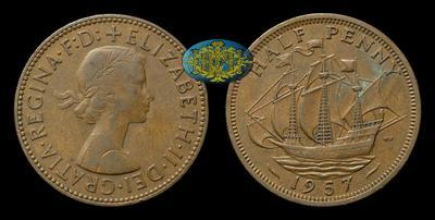 1/2 Пенни 1957 года, HP