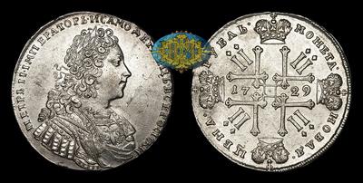 Рубль 1729 года. Тип 1728-1729 годов