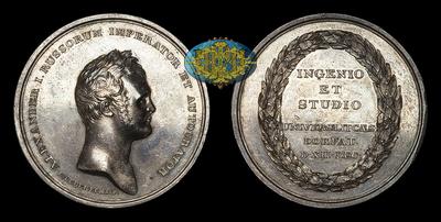 Медаль без даты (1804 год) “Дерптский (Юрьевский) Университет”. Наградная медаль студентам