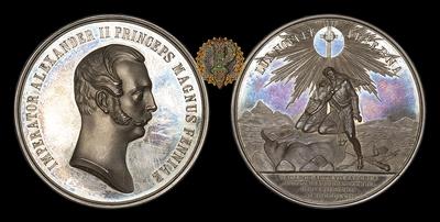 Медаль 1857 года “700-летие введения Христианства в Финляндии”