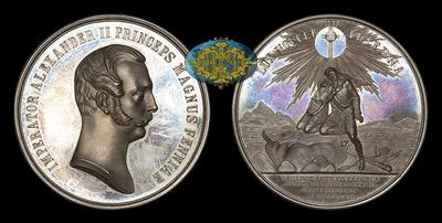 Медаль 1857 года “700-летие введения Христианства в Финляндии”