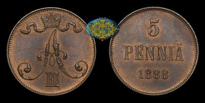 5 Пенни 1888 года