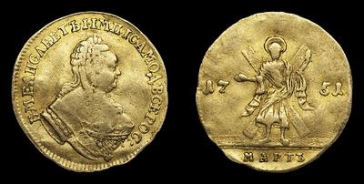 Червонец 1751 года, 