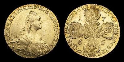 10 Рублей 1766 года, СПБ ТI. Тип 1766-1776 годов