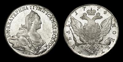 Рубль 1774 года, СПБ ТИ ФЛ