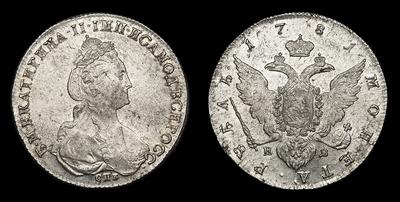 Рубль 1781 года, СПБ ИЗ