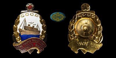 Знак «Почетному работнику морского флота СССР
