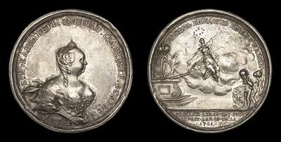Медаль 1761 года «Смерть Императрицы Елизаветы I, 25 Декабря 1761 года»
