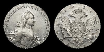 Рубль 1764 года, СПБ TI СА