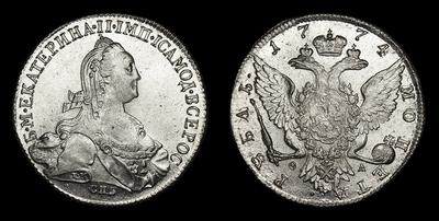 Рубль 1774 года, СПБ ТИ ФЛ