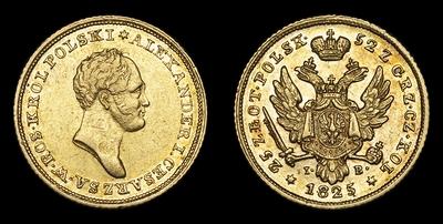 25 Злотых 1825 года, IB. Тип 1822-1825 годов