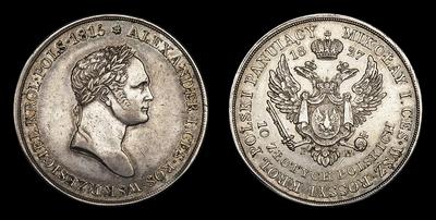 10 Злотых 1827 года, FH. Тип 1827 года