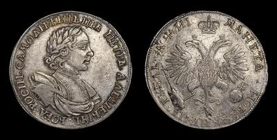 Рубль 1718 года, ОК L