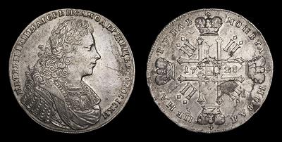 Рубль 1728 года. Тип 1728-1729 годов